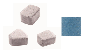 Плитка тротуарная, в комплекте 3 камня, Классико 2КО.6, синий, завод Выбор
