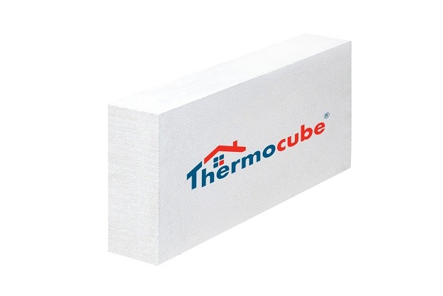 Блок газосиликатный Thermocube (КЗСМ), ровный, плотностью D500, шириной 125 мм, длиной 600 мм, высотой 200 мм. 