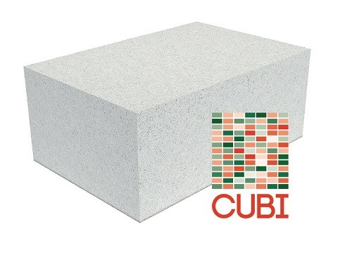Блок газосиликатный для малоэтажного  строительства  CUBI (ЕЗСМ),плотностью D700,В-3,5 шириной 375 мм, длиной 625 мм, высотой 200 мм.  