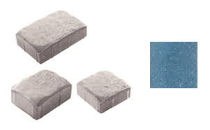 Плитка тротуарная, в комплекте 3 камня, Урико 1УР.4, синий, завод Выбор