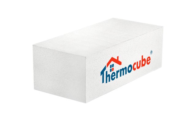 Блок газосиликатный Thermocube (КЗСМ), ровный, плотностью D500, шириной 100 мм, длиной 600 мм, высотой 250 мм. 