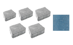 Плитка тротуарная, в комплекте 5 камней, Антик 3А.6, синий, завод Выбор